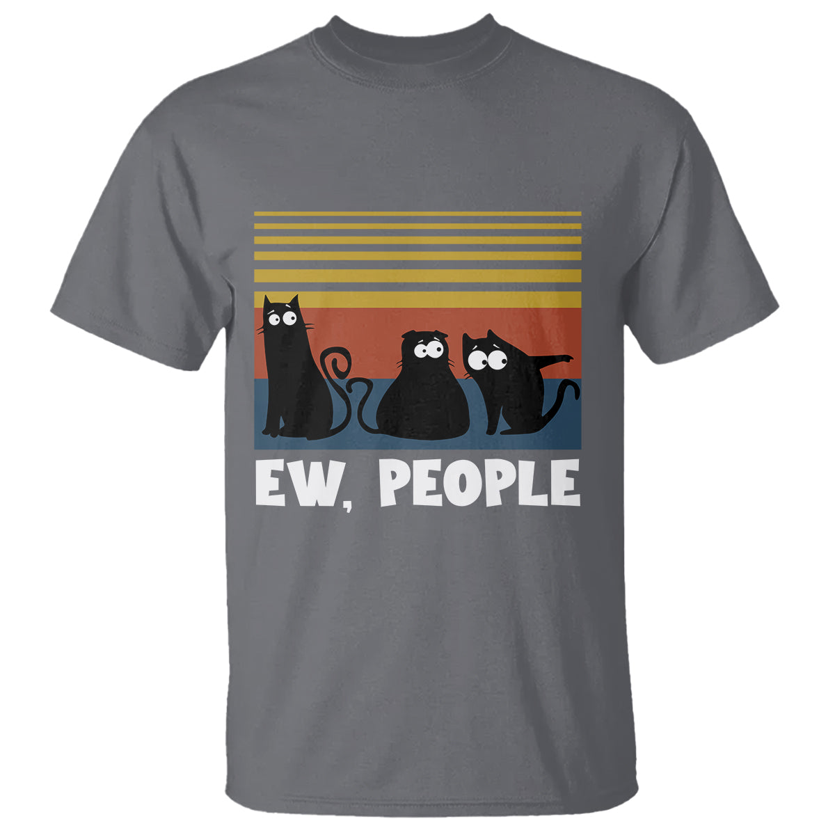 Sarcastic Cat T Shirt Ew People Hater - Wonder Print Shop