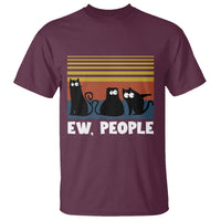 Sarcastic Cat T Shirt Ew People Hater - Wonder Print Shop