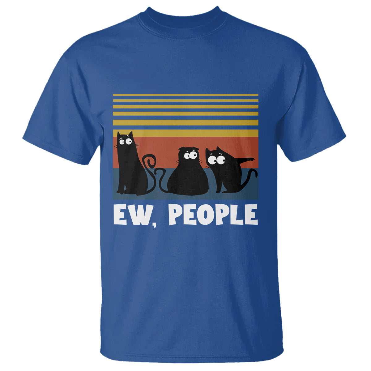 Sarcastic Cat T Shirt Ew People Hater - Wonder Print Shop
