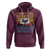 Sarcastic Cat Hoodie I Don't Like Morning People Or Mornings Or People - Wonder Print Shop