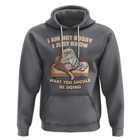 Sarcastic Cat Hoodie I Am Not Bossy I Just Know What You Should Be Doing - Wonder Print Shop