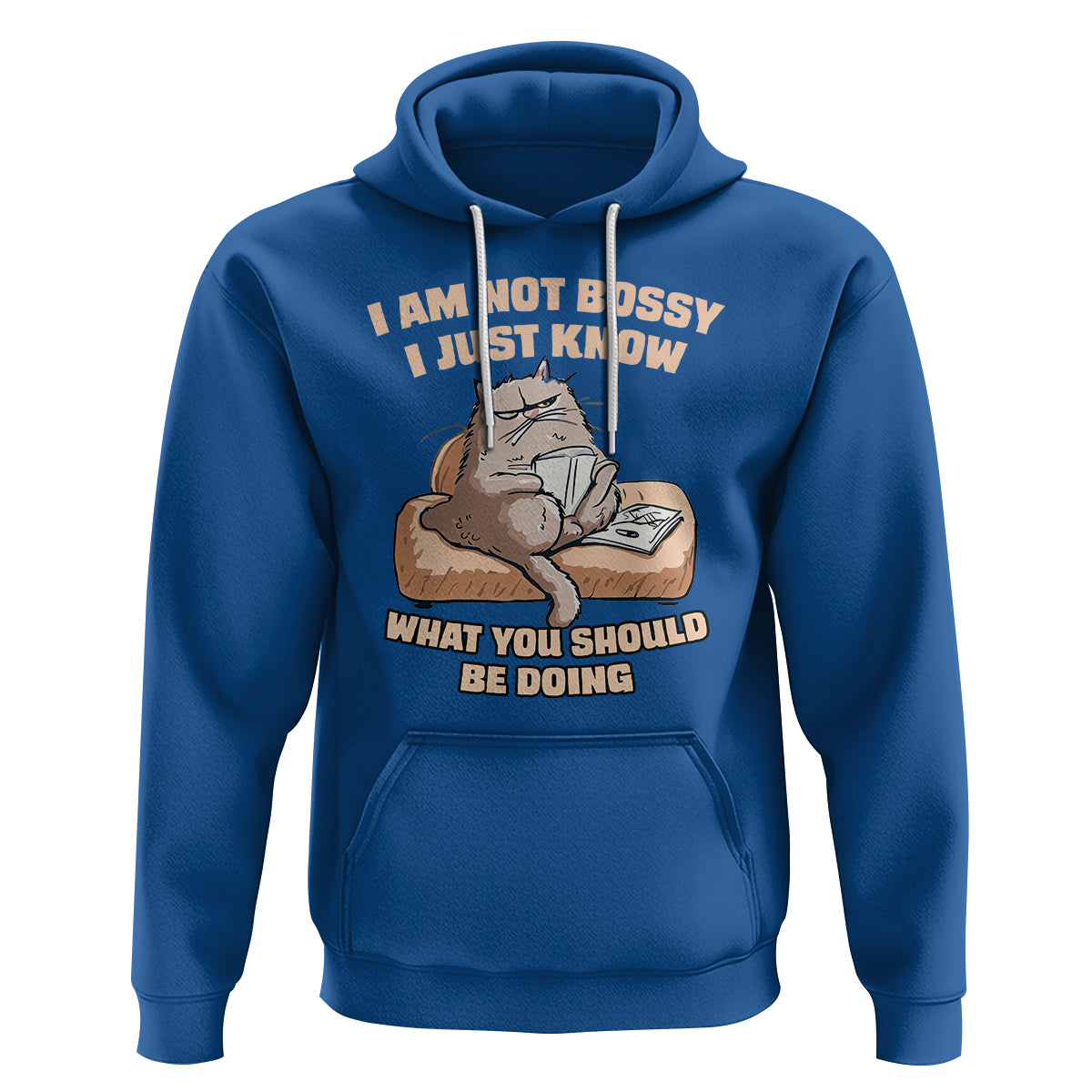 Sarcastic Cat Hoodie I Am Not Bossy I Just Know What You Should Be Doing - Wonder Print Shop