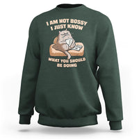 Sarcastic Cat Sweatshirt I Am Not Bossy I Just Know What You Should Be Doing - Wonder Print Shop