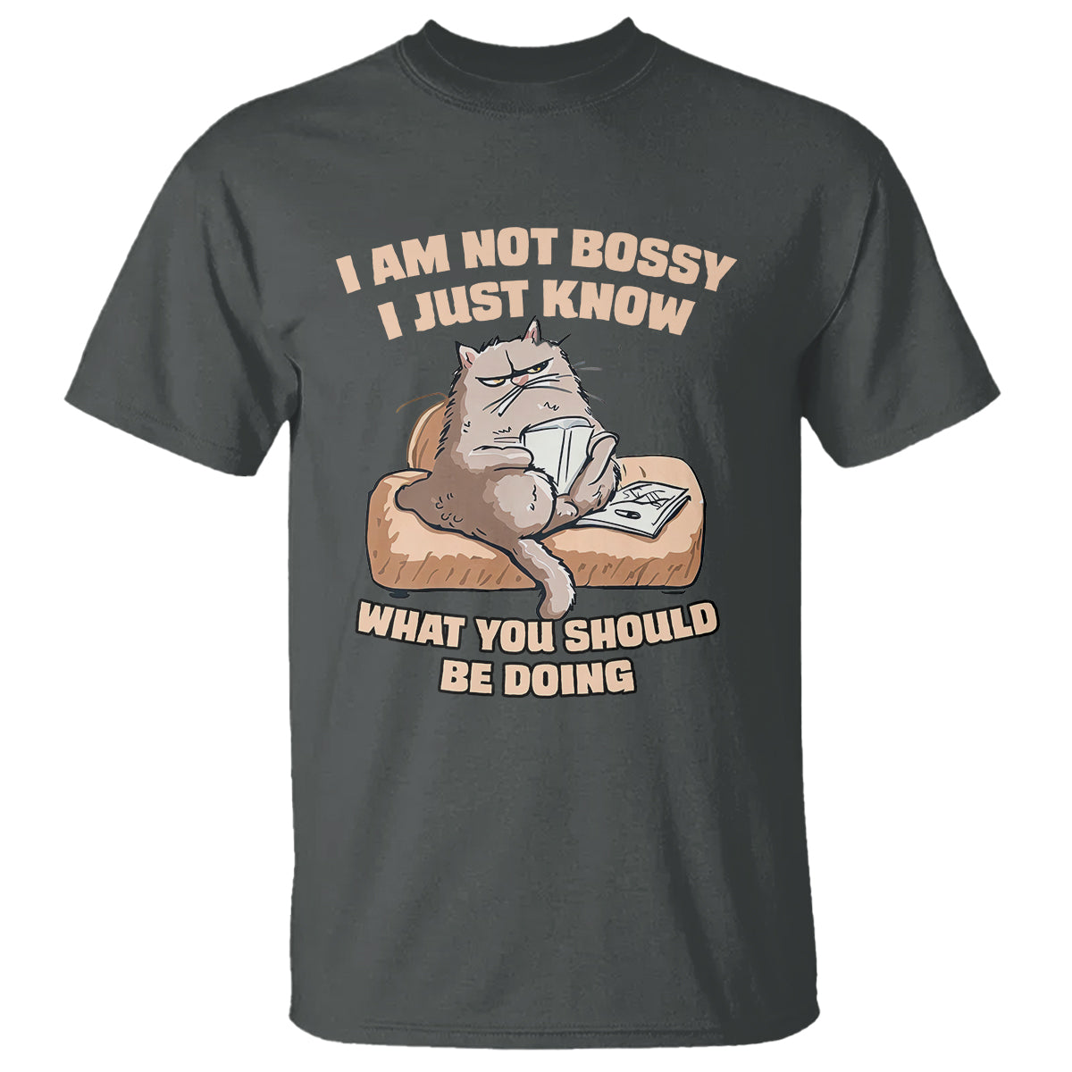 Sarcastic Cat T Shirt I Am Not Bossy I Just Know What You Should Be Doing - Wonder Print Shop