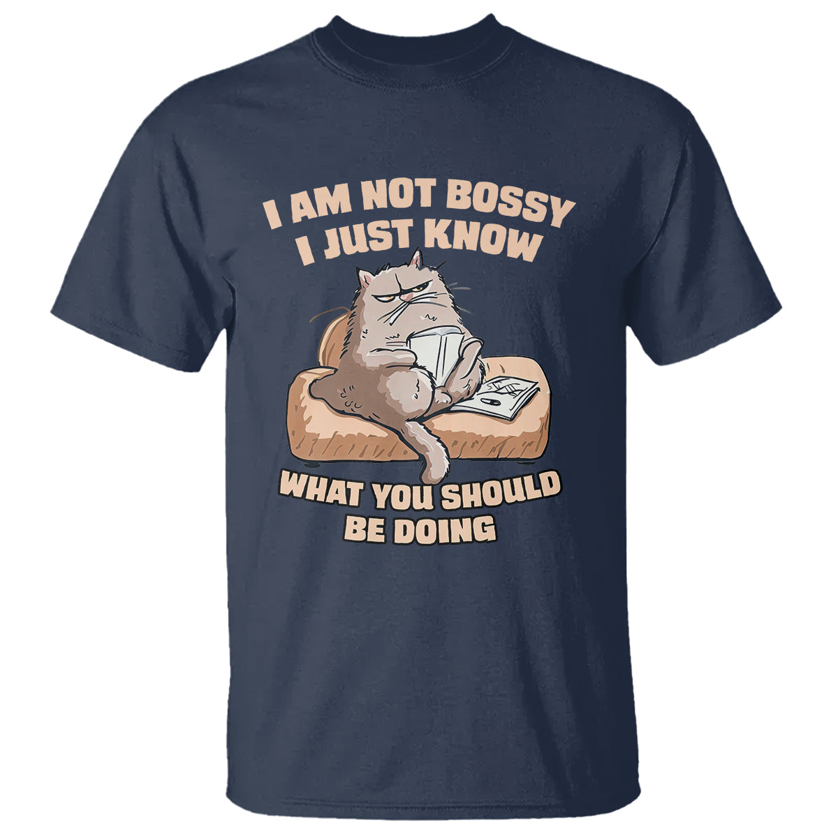 Sarcastic Cat T Shirt I Am Not Bossy I Just Know What You Should Be Doing - Wonder Print Shop
