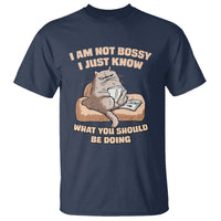 Sarcastic Cat T Shirt I Am Not Bossy I Just Know What You Should Be Doing - Wonder Print Shop