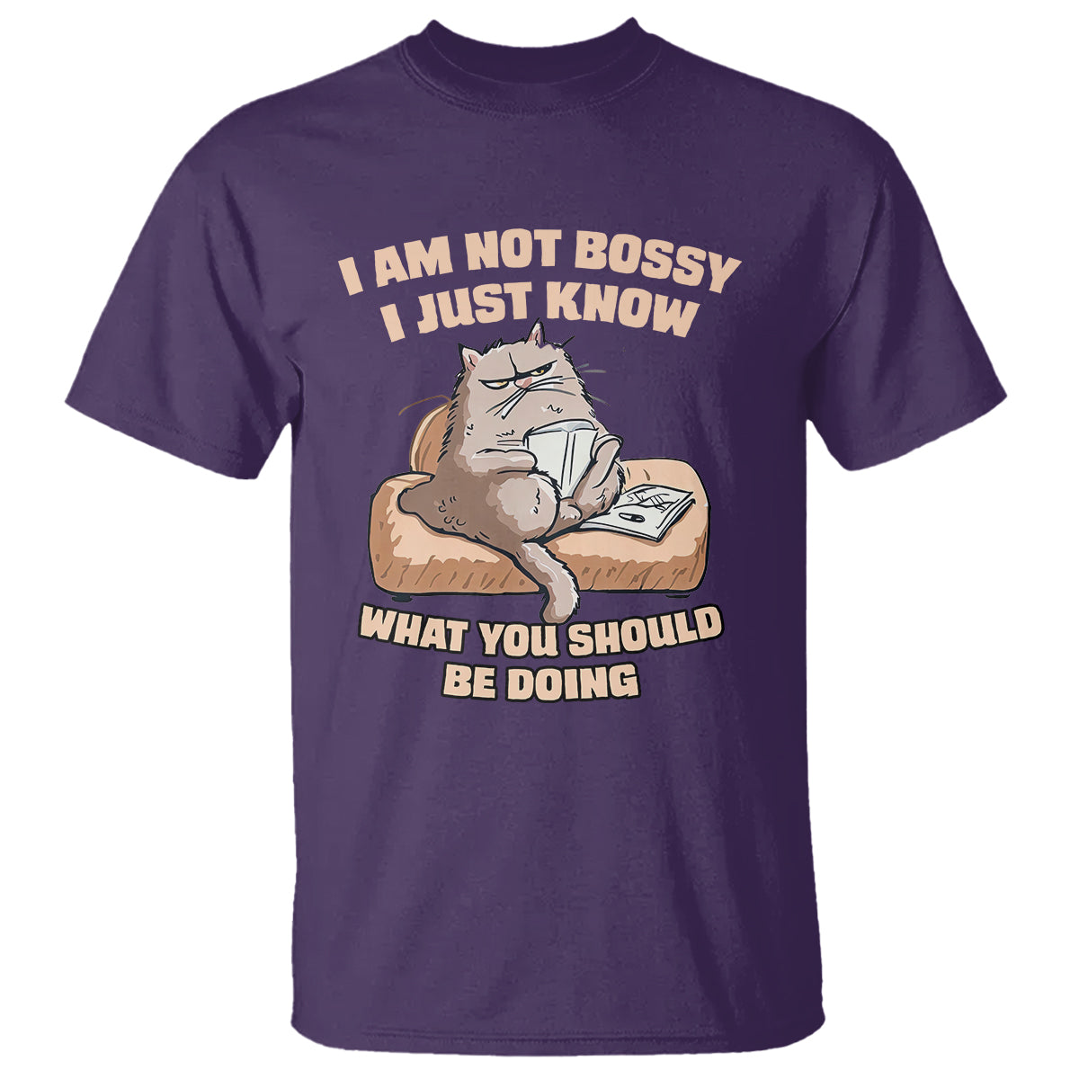 Sarcastic Cat T Shirt I Am Not Bossy I Just Know What You Should Be Doing - Wonder Print Shop