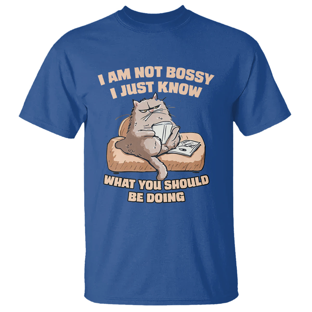 Sarcastic Cat T Shirt I Am Not Bossy I Just Know What You Should Be Doing - Wonder Print Shop