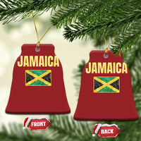 Retro Jamaica Christmas Ornament Tropical Jamaican Flag - Wonder Print Shop
