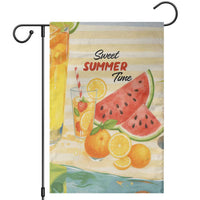 Sweet Summer Time Citrus Fruit Cocktails Poolside Beach Garden Flag