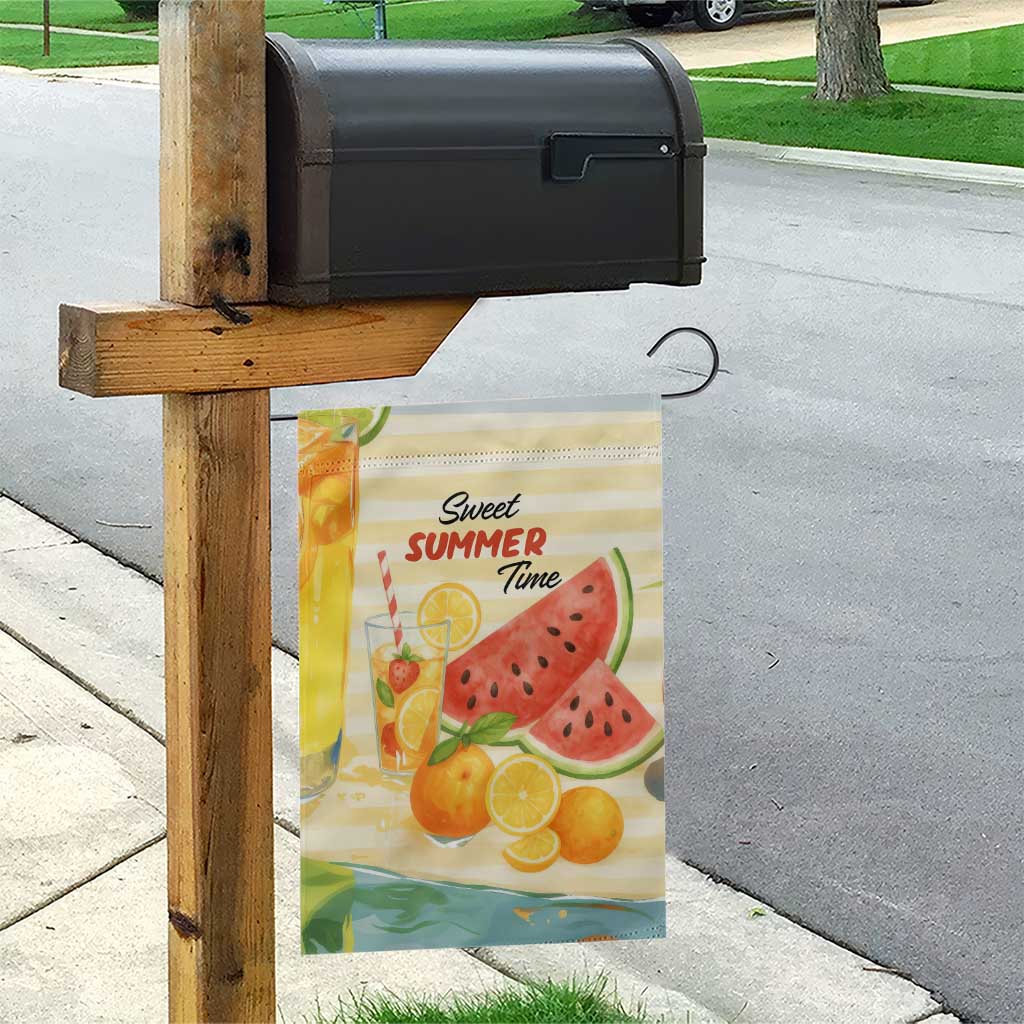 Sweet Summer Time Citrus Fruit Cocktails Poolside Beach Garden Flag