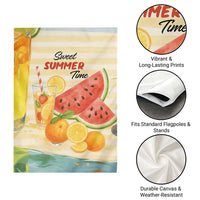 Sweet Summer Time Citrus Fruit Cocktails Poolside Beach Garden Flag