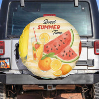 Sweet Summer Time Citrus Fruit Cocktails Poolside Beach Spare Tire Cover
