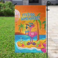 It’s 5 Somewhere Flamingo Tropical Beach Vacation Garden Flag Oasis Summer Vibes