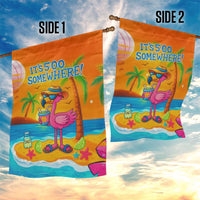 It’s 5 Somewhere Flamingo Tropical Beach Vacation Garden Flag Oasis Summer Vibes