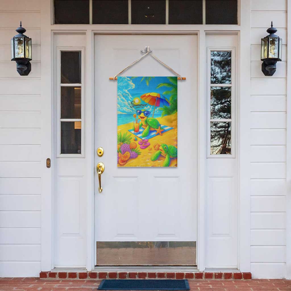 Summer Sea Turtle Drinking Cocktail Garden Flag Beach Paradise Oasis Vacation
