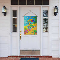 Summer Sea Turtle Drinking Cocktail Garden Flag Beach Paradise Oasis Vacation