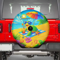 Summer Sea Turtle Drinking Cocktail Spare Tire Cover Beach Paradise Oasis Vacation