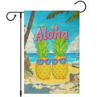 Aloha Sunglasses Pineapples Tropical Hawaii Garden Flag Beach Vacation Oasis Summer Vibes