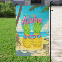 Aloha Sunglasses Pineapples Tropical Hawaii Garden Flag Beach Vacation Oasis Summer Vibes