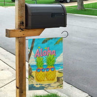 Aloha Sunglasses Pineapples Tropical Hawaii Garden Flag Beach Vacation Oasis Summer Vibes