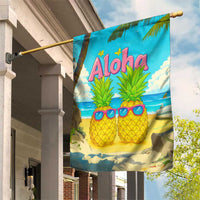 Aloha Sunglasses Pineapples Tropical Hawaii Garden Flag Beach Vacation Oasis Summer Vibes