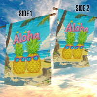 Aloha Sunglasses Pineapples Tropical Hawaii Garden Flag Beach Vacation Oasis Summer Vibes