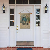 Welcome Sea Turtle Coastal Coral Wood Texture Ocean Garden Flag