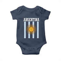 Argentina Sun of May Flag Retro Graphic Baby Onesie Patriotic Argentine Heritage Pride Souvenir