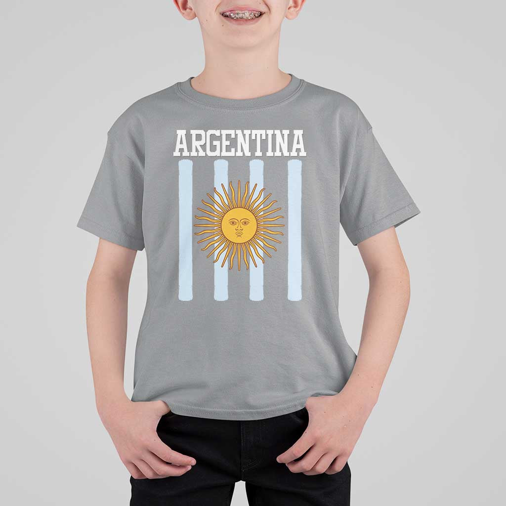 Argentina Sun of May Flag Retro Graphic T Shirt For Kid Patriotic Argentine Heritage Pride Souvenir