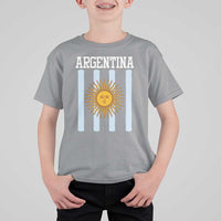 Argentina Sun of May Flag Retro Graphic T Shirt For Kid Patriotic Argentine Heritage Pride Souvenir