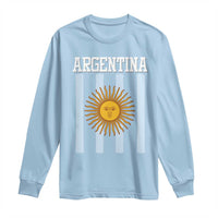 Argentina Sun of May Flag Retro Graphic Long Sleeve Shirt Patriotic Argentine Heritage Pride Souvenir