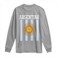 Argentina Sun of May Flag Retro Graphic Long Sleeve Shirt Patriotic Argentine Heritage Pride Souvenir