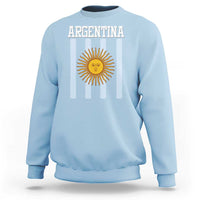 Argentina Sun of May Flag Retro Graphic Sweatshirt Patriotic Argentine Heritage Pride Souvenir