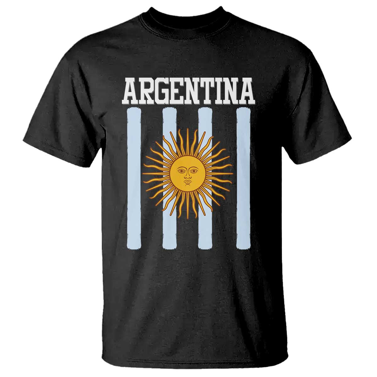 Argentina Sun of May Flag Retro Graphic T Shirt Patriotic Argentine Heritage Pride Souvenir