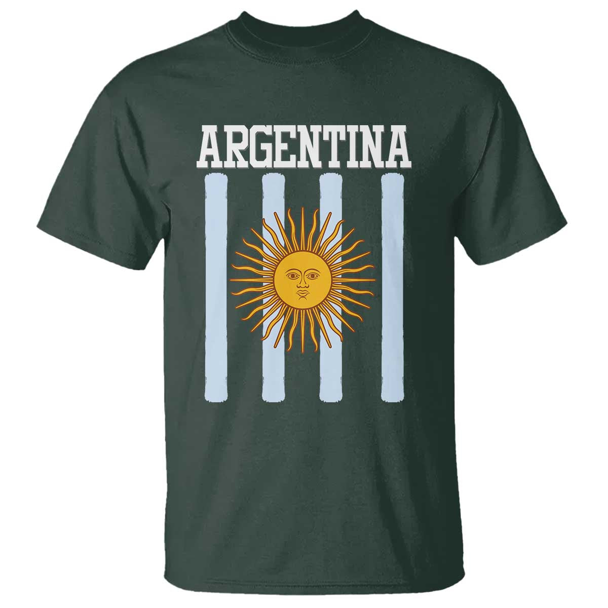Argentina Sun of May Flag Retro Graphic T Shirt Patriotic Argentine Heritage Pride Souvenir