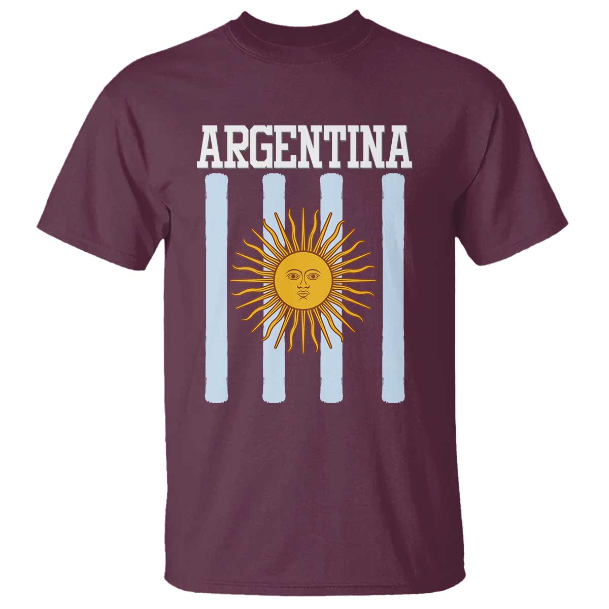 Argentina Sun of May Flag Retro Graphic T Shirt Patriotic Argentine Heritage Pride Souvenir