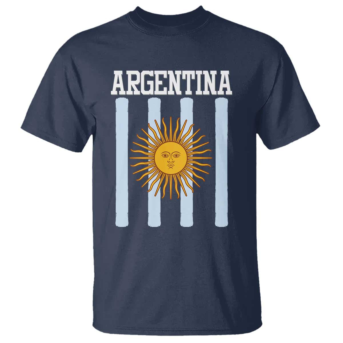 Argentina Sun of May Flag Retro Graphic T Shirt Patriotic Argentine Heritage Pride Souvenir