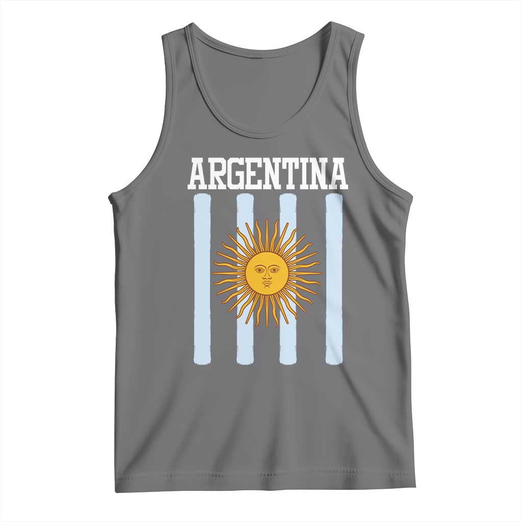 Argentina Sun of May Flag Retro Graphic Tank Top Patriotic Argentine Heritage Pride Souvenir