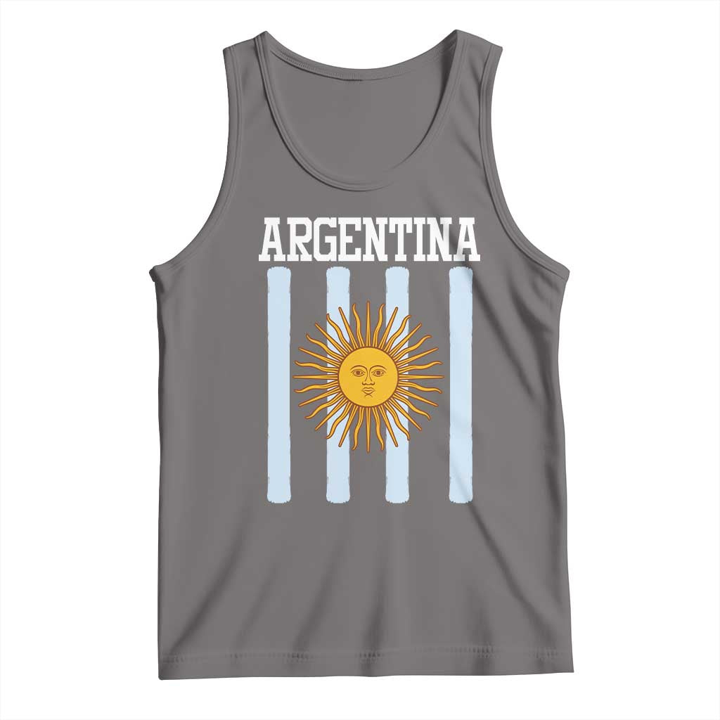 Argentina Sun of May Flag Retro Graphic Tank Top Patriotic Argentine Heritage Pride Souvenir