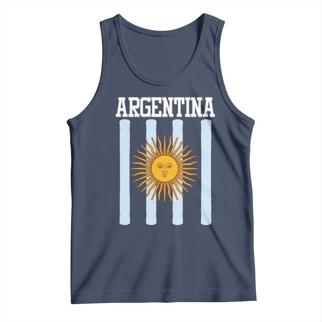 Argentina Sun of May Flag Retro Graphic Tank Top Patriotic Argentine Heritage Pride Souvenir