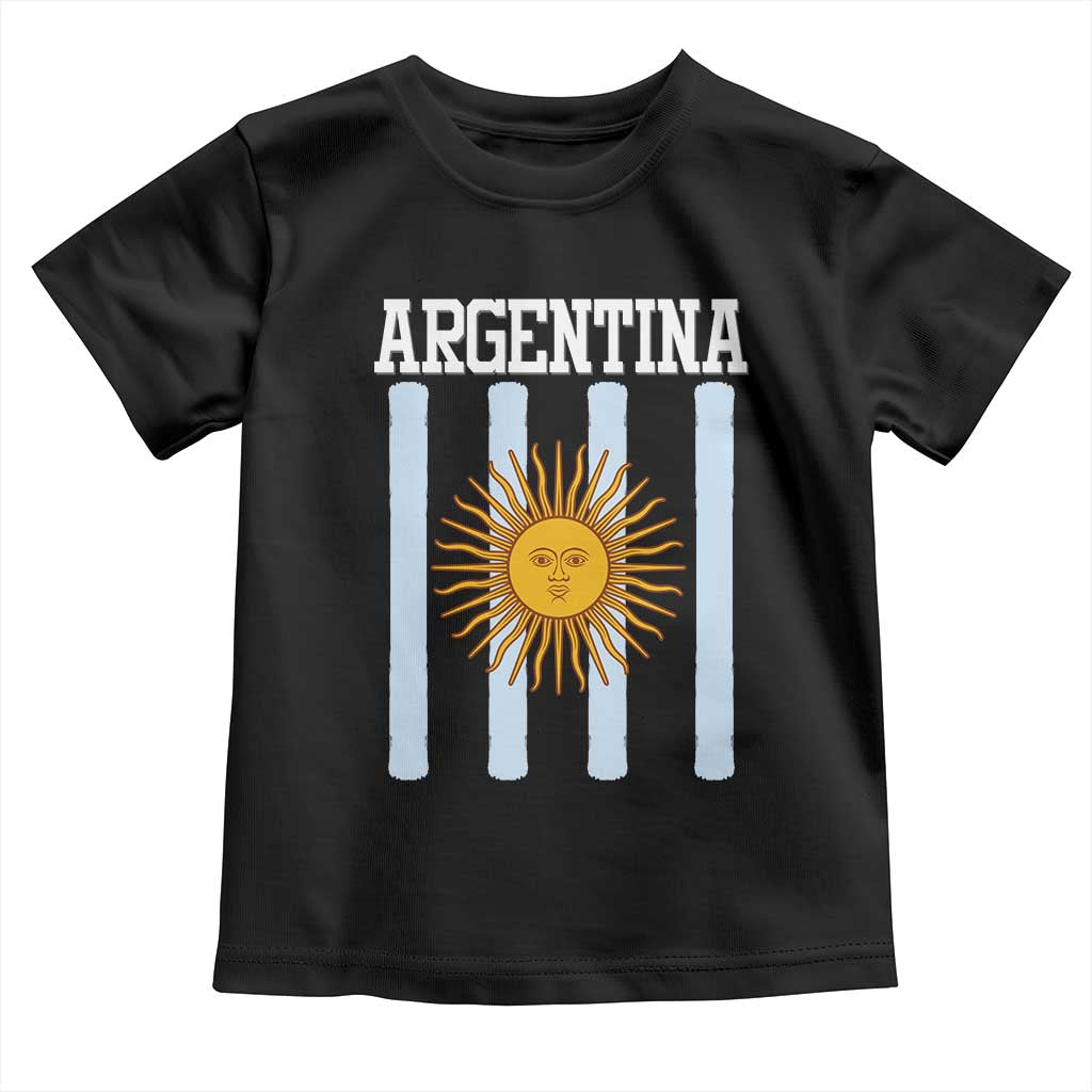 Argentina Sun of May Flag Retro Graphic Toddler T Shirt Patriotic Argentine Heritage Pride Souvenir