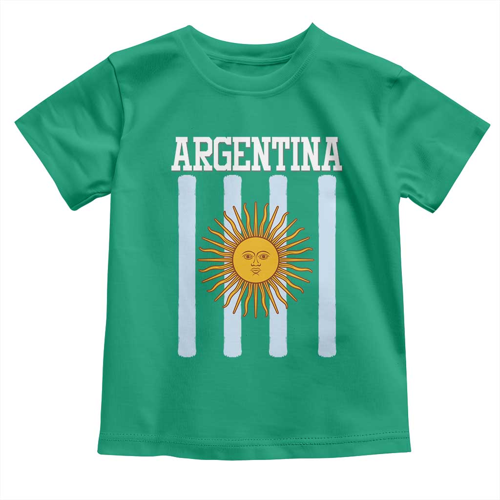 Argentina Sun of May Flag Retro Graphic Toddler T Shirt Patriotic Argentine Heritage Pride Souvenir