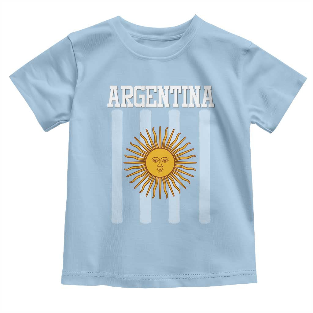 Argentina Sun of May Flag Retro Graphic Toddler T Shirt Patriotic Argentine Heritage Pride Souvenir