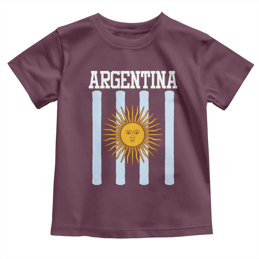 Argentina Sun of May Flag Retro Graphic Toddler T Shirt Patriotic Argentine Heritage Pride Souvenir