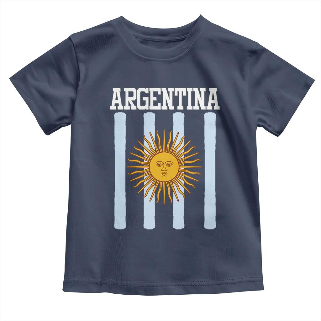 Argentina Sun of May Flag Retro Graphic Toddler T Shirt Patriotic Argentine Heritage Pride Souvenir