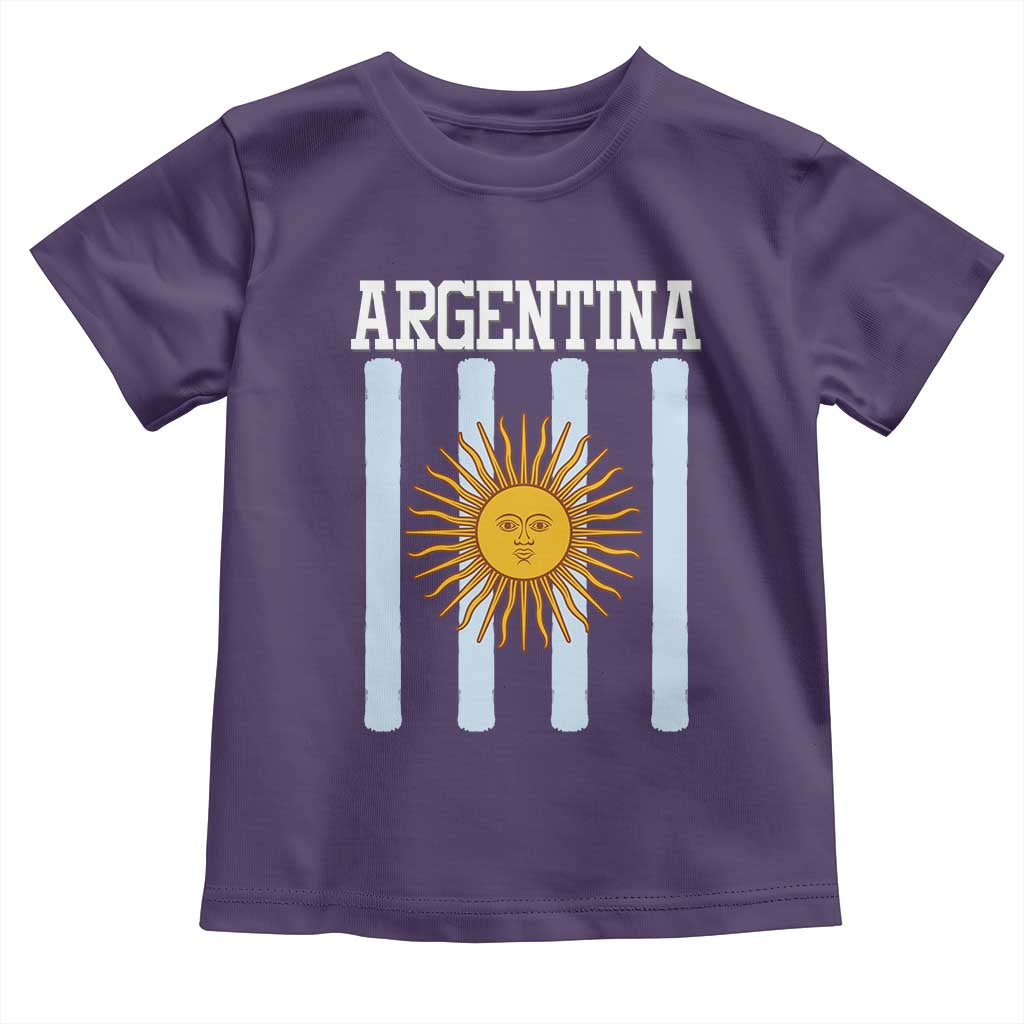 Argentina Sun of May Flag Retro Graphic Toddler T Shirt Patriotic Argentine Heritage Pride Souvenir