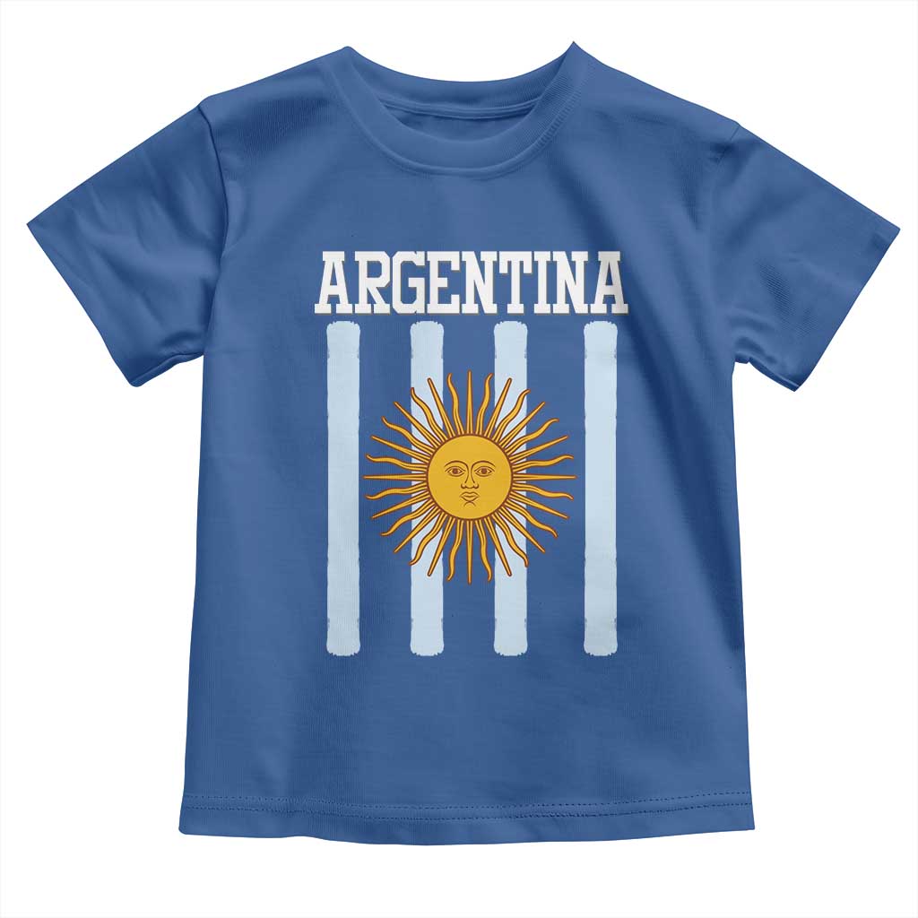 Argentina Sun of May Flag Retro Graphic Toddler T Shirt Patriotic Argentine Heritage Pride Souvenir