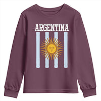 Argentina Sun of May Flag Retro Graphic Youth Sweatshirt Patriotic Argentine Heritage Pride Souvenir