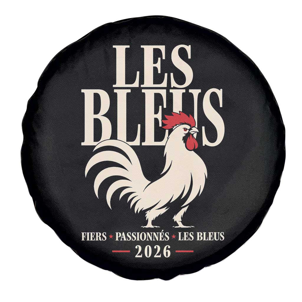 Les Bleus France Soccer Retro Rooster Graphic Spare Tire Cover Proud Passionate French Pride Vintage Football Fans Gear